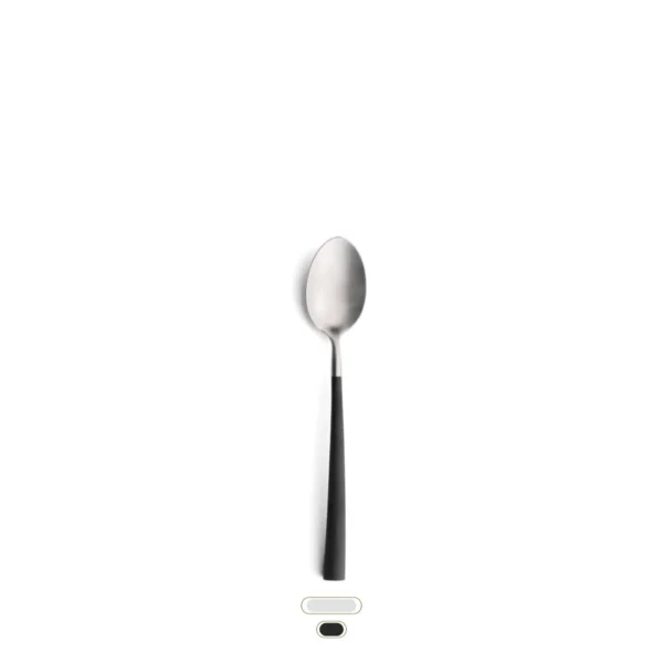 Noor Dessert Spoon by Cutipol - Matte, Black