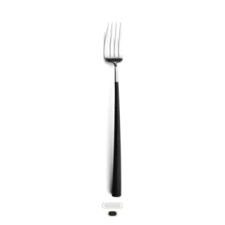 Noor Serving Fork by Cutipol - Matte, Black