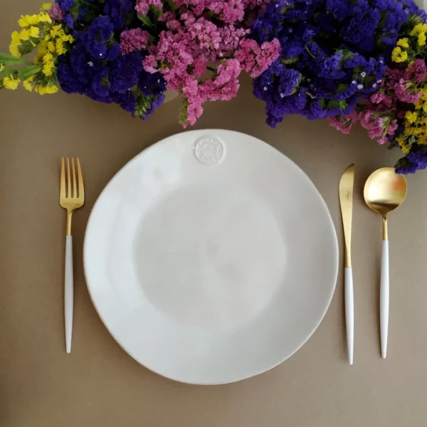 Nova Dinner Plate, 27 cm by Costa Nova - White - NOP273-02203B - Orpheu Decor