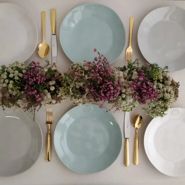 Nova Dinner Plate, 27 cm by Costa Nova - White & Turquoise - Orpheu Decor
