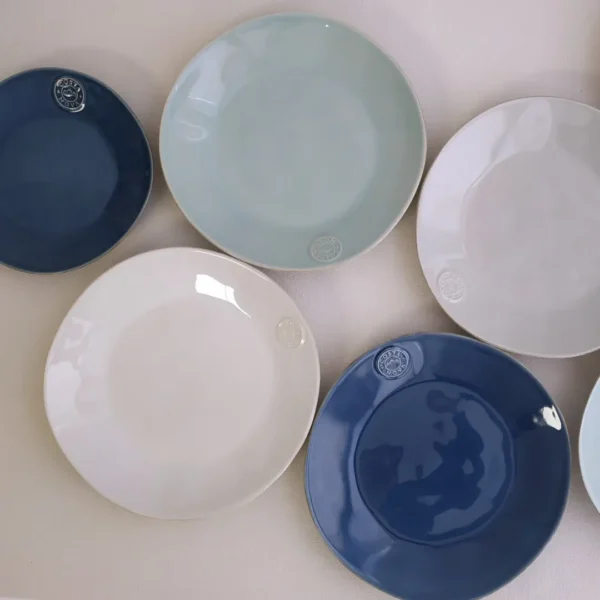 Nova Dinnerware Set, 30 Pieces by Costa Nova - White, Denim & Turquoise - Orpheu Decor