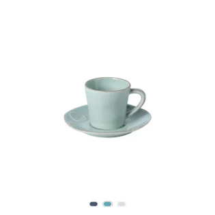 Nova Tea Cup & Saucer, 0.19 L by Costa Nova - Turquoise