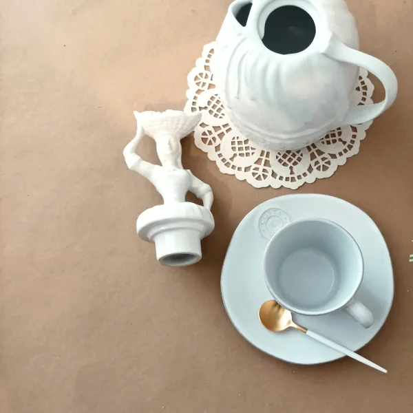 Nova Tea Cup & Saucer, 0.19 L by Costa Nova - White - NOCS01-02203B - Orpheu Decor