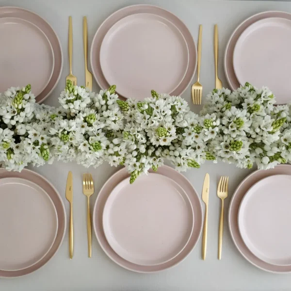 Pacifica Dinnerware Set, 30 Pieces by Casafina - Marshmallow Rose - PADS30P-VC7212 - Orpheu Decor