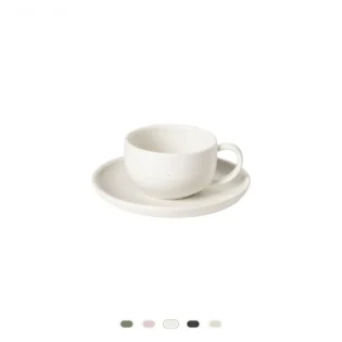 Pacifica Tea Cup & Saucer, 0.22 L by Casafina - Salt