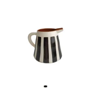 Pattern Bold Stripe Pitcher, 12 cm by Casa Cubista - Black