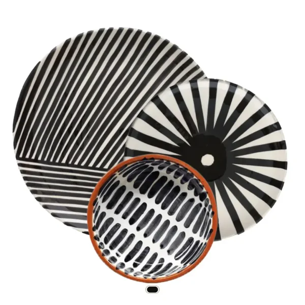 Pattern Plate Set, Criss-Cross, 3 Pieces by Casa Cubista