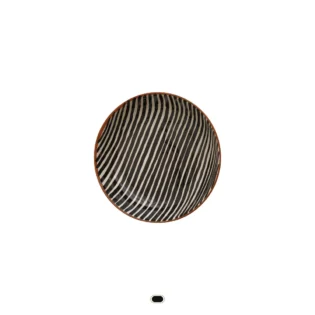 Pattern Soup/Cereal Bowl, Stripe, 16 cm by Casa Cubista - Black