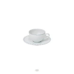Pearl Coffee Cup & Saucer, 0.09 L by Costa Nova - White