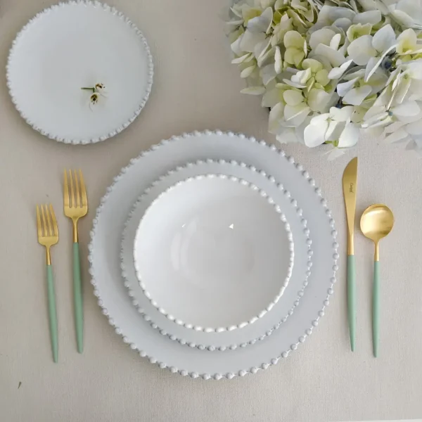 Pearl Dinnerware Set, 30 Pieces by Costa Nova - White - PEDS30P-02202F - Orpheu Decor