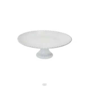 Pearl Footed Plate, 33 cm by Costa Nova - White