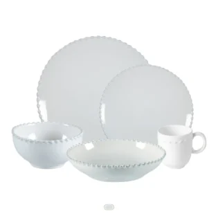 Pearl Place Setting, 5 Pieces by Costa Nova - White