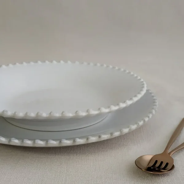 Pearl Soup/Pasta Plate, 24 cm by Costa Nova - White - PEP241-02202F - Orpheu Decor