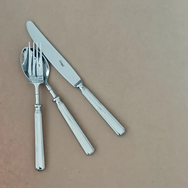 Piccadilly Cutlery Set, 3 Pieces by Cutipol - Polished Steel - P1.3 - Orpheu Decor