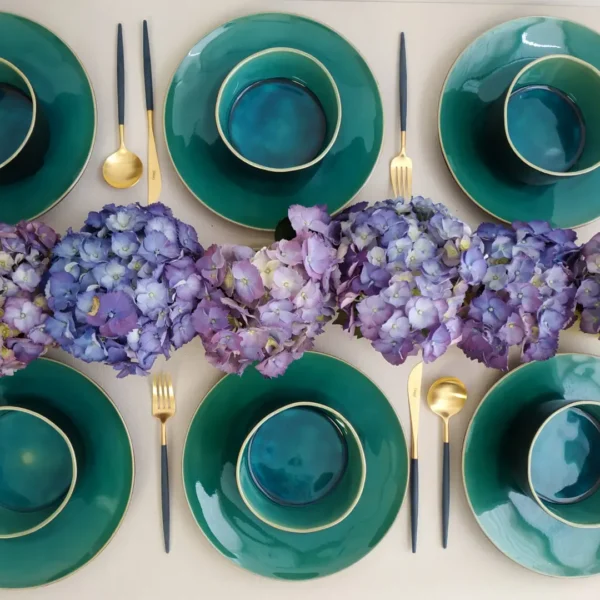 Riviera Dinnerware Set, 30 Pieces by Costa Nova - Azur - RIDS30P-01616L - Orpheu Decor