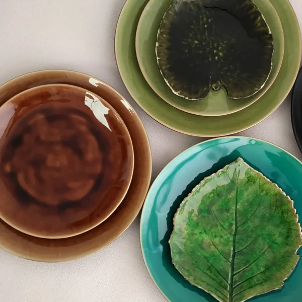 Riviera Plates, 3 Pieces Set by Costa Nova - Azur, Terra & Vert Frais - Orpheu Decor