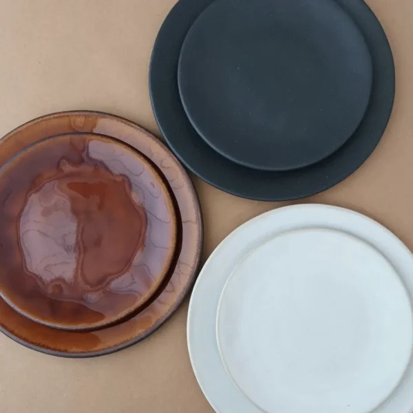 Plato Redondo Roda, 22 cm by Costa Nova - Ardosia (slate), Honey & White - Orpheu Decor