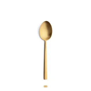 Rondo Serving Spoon by Cutipol - Matte Gold