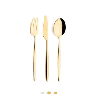 Solo Cutlery Set, 3 Pieces by Cutipol - Gold