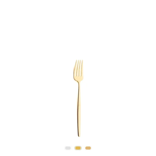Solo Dessert Fork by Cutipol - Gold