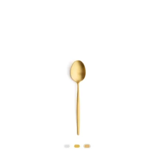 Solo Dessert Spoon by Cutipol - Matte Gold