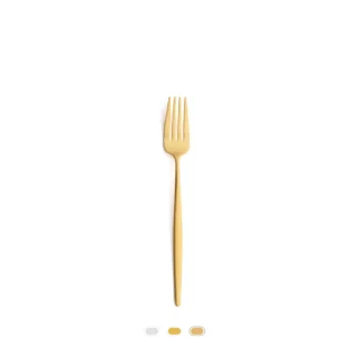 Solo Dinner Fork by Cutipol - Matte Gold