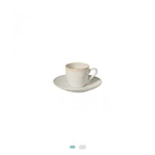 Taormina Coffee Cup & Saucer, 0.1 L by Casafina - White