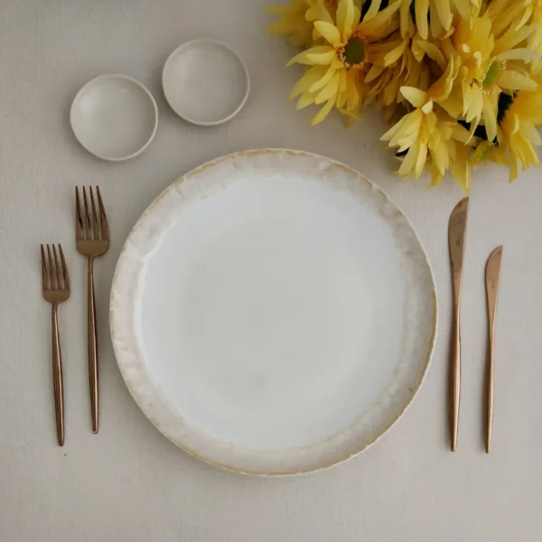 Taormina Dinner Plate, 27 cm by Casafina - White - TA601-WHI - Orpheu Decor