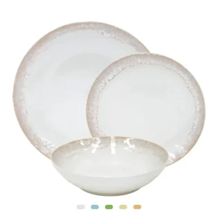 Taormina Plates 3 Pieces Set, Casafina by Costa Nova - White
