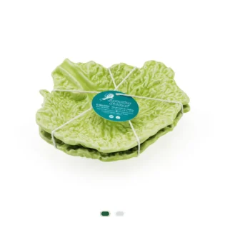 "The Lettuce" Plate, 18 cm by Laboratório D’Estórias - Green