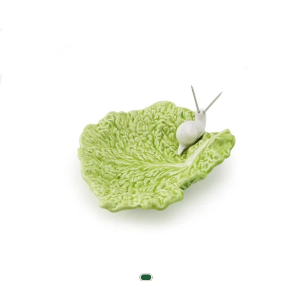 Assiette « La laitue de l’Escargot », 18 cm by Laboratório D’Estórias - Green