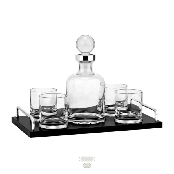 Set à Whisky Bristol, 1 L by Topázio - Polished Steel, Silver Plated